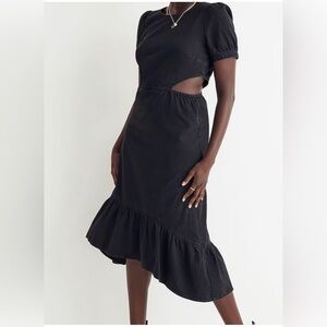 Madewell Denim Cutout Midi Dress in Mulgrove Wash